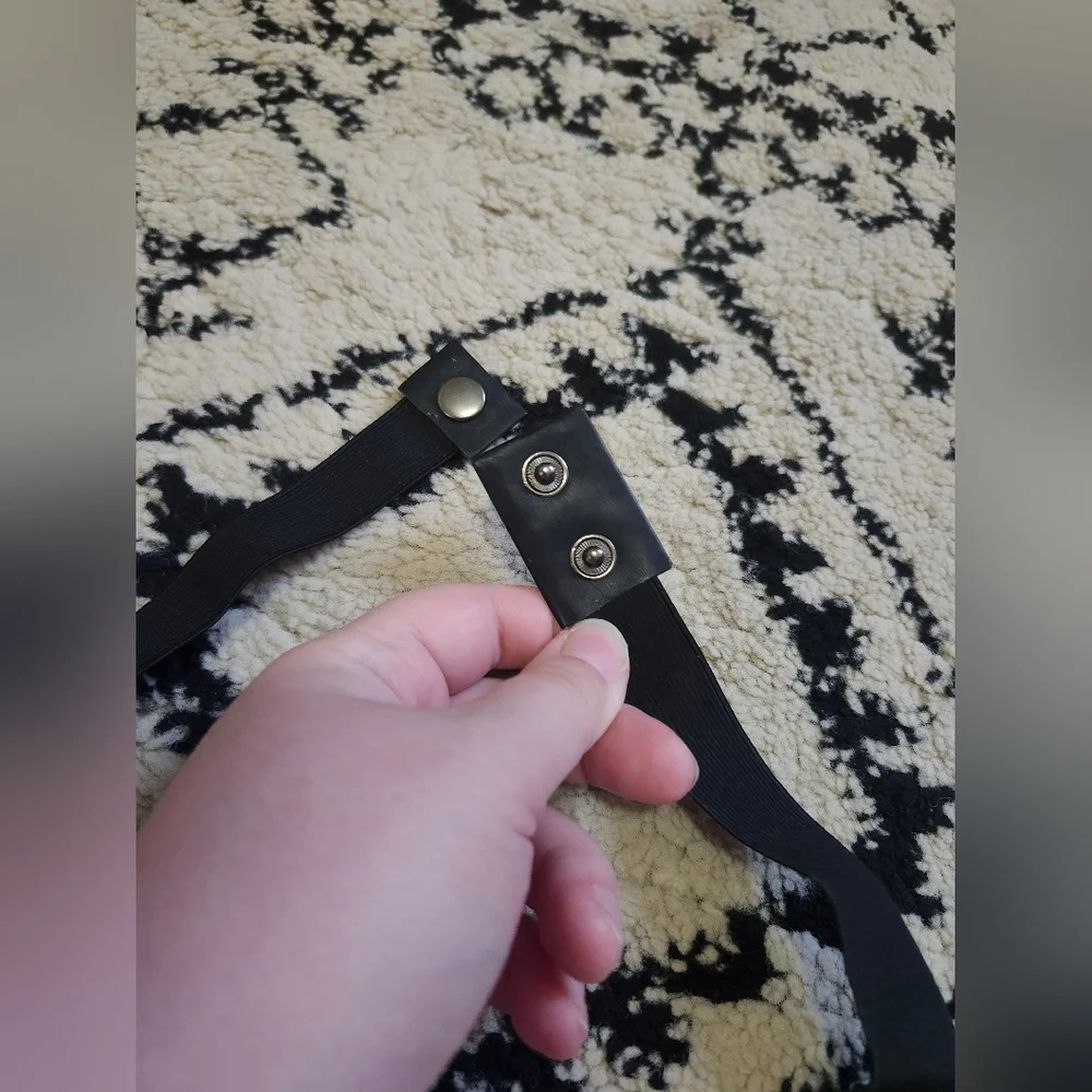 Elegant Black Beaded Women's Belt